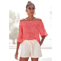 LASCANA Carmenbluse, in leichter Crinkle-Optik