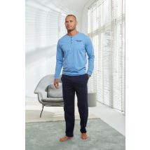 AUTHENTIC LE JOGGER Pyjama »Schlafanzug für Herren«, (2 tlg., 1 Stück), mit Knopfleiste