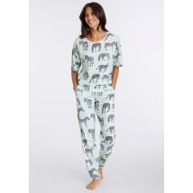 Vivance Dreams Pyjama, (2 tlg.), mt Animal Alloverprint