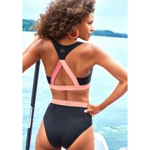 LASCANA ACTIVE Highwaist-Bikini-Hose »Janni«, mit kontrastfarbigen Bündchen