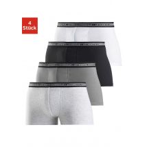 AUTHENTIC UNDERWEAR Boxer, (Packung, 4 St.), schwarzer Webbund mit Logoschriftzug