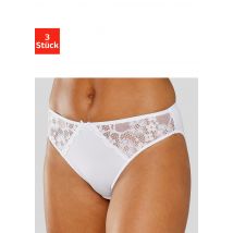 petite fleur Slip, (3 St.), mit leicht transparenter Jacquardspitze an den Seiten