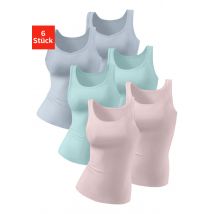 petite fleur Achselhemd, (6er-Pack), aus reiner Baumwolle, Tanktop, Unterziehshirt