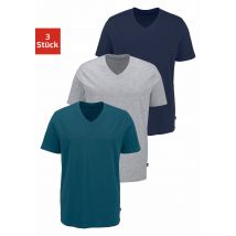 Bruno Banani T-Shirt, mit V-Ausschnitt, perfekte Passform, aus elastischer Baumwolle