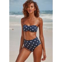 LASCANA Highwaist-Bikini-Hose »Jada«, Mit Muschelkante und Punkten