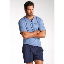 AUTHENTIC LE JOGGER Shorty »Pyjama für Herren«, (2 tlg., 1 Stück), mit Knopfleiste