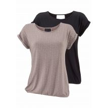 LASCANA Kurzarmshirt »mit modischem Cut-Out«, aus weichem Viskose-Stretch