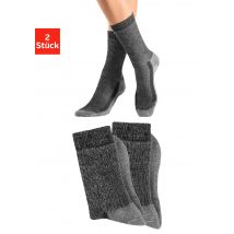 Bench. Wandersocken, (Packung, 2 Paar), Wollsocken aus flauschigem Material mit 65% Wolle