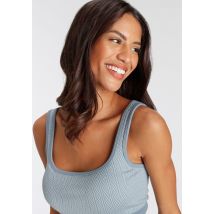 Vivance active Crop-Top, Sporttop mit breitem Bündchen und Jacquardmuster