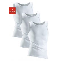 Clipper Exclusive Unterhemd, (3 St.), mit Komfortschnitt, hinten etwas länger - in Doppelripp, Tanktop