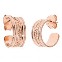 Kala Ratna Creolen ""Radjasthan"", Ornament-Dekor, Silber 925 x rosévergoldet