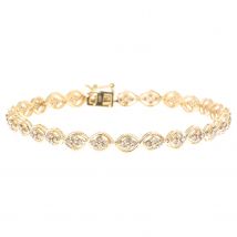 Sascha Heyna Armband, Brillant, Champagnerfarben, ca. 2,5 ct. 19 cm Diamant