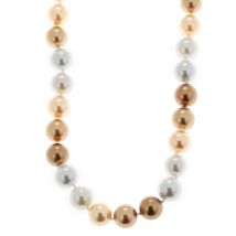 Christian Materne Just Pearls Collier ""Morning Breeze"", Muschelkernperlen, Ø 14 mm x multicolor