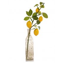 Dekorieren macht glücklich Glasvase Lemontree mit Zitronenzweig