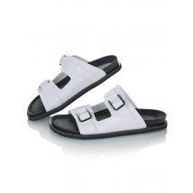 MIALUSSO Pantolette in Lack-Optik 42 weiß