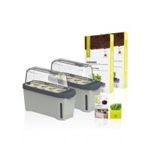 Meine Gartenwelt Kräuterpower Starter Set x hellgrau