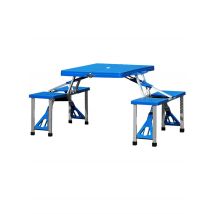Meine Gartenwelt Campingtisch Picknick für 4 Personen, klappbar x blau