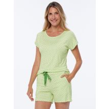 PURE SHAPE DAY&NIGHT Pyjama mit Tupfen 34/36 grün