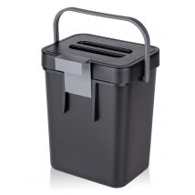 Helden des Alltags Tragbarer Tür-Abfalleimer, 5 l x schwarz