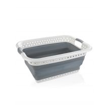 Helden des Alltags Faltbarer XXL Wäschekorb x weiß-grau