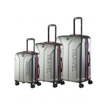 Helden des Alltags Premium Hartschalenkofferset Premium, 3er-Set x silber-grau-metallic
