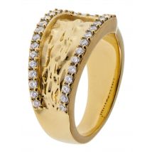 Eglanzia Band-Ring ""Bella Corsica"", Zirkonia, vergoldet 20 vergoldet