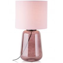 Leuchtend schön Tischlampe ""Leonore"" mit Glas, E27, IP20, 56,5 cm x mauve/violett