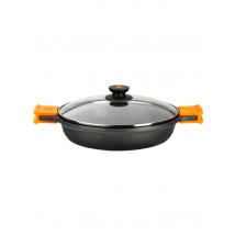 BRA Bratentopf niedrig EFFICIENT-Serie, 24 cm, 2,3 Liter x schwarz/orange