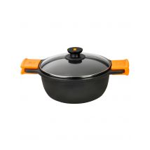 BRA Kochtopf EFFICIENT-Serie, Ø 24 cm, 4 L x schwarz/orange