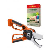 BLACK+DECKER Gartenarbeiten-Set mit Akku-Astschere, 18 V und Bio Rasendünger, 1,7 l