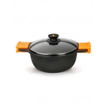 BRA Hoher Kochtopf EFFICIENT-Serie, 20 cm, 3 L x schwarz/orange