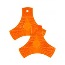 BRA Untersetzer, Pfannenschutz & Topflappen aus Silikon, 3-in-1, EFFICIENT-Serie, 2er-Set x orange