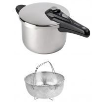 BRA Schnellkochtopfset mit Schnellkochtopf & Dampfkorb, 4 l, 3-teilig, VITESSE