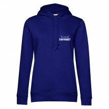 SWEAT A CAPUCHE (femme) – Ferme de la Dame Blanche [Chaponost Horseball] - Bleu roi - BCW34B
