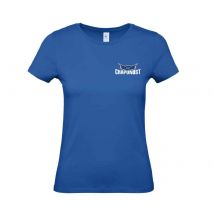 T-SHIRT (femme) - Ferme de la Dame Blanche [Chaponost Horseball] - Bleu Roi - #E190