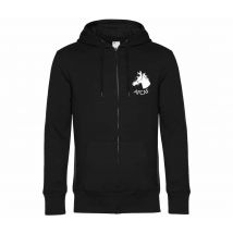 SWEAT ZIPPÉ (Homme) - Association Française du Cheval Arabo Frison - noir - BCU03K