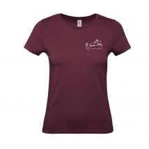T-SHIRT (femme) - Les Sabots de Mareau - Bordeaux - #E190