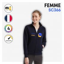 Sweat zippé sans capuche (femme) - SC366
