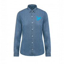 Chemise en jean (femme) - Ecurie des Cavalous - Chambray Blue - K509