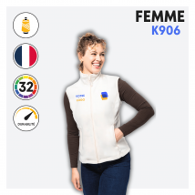 Veste micropolaire zippée sans manches (femme) – K906