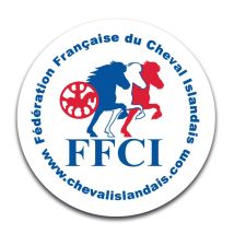 STICKER ROND - Fédération du cheval islandais