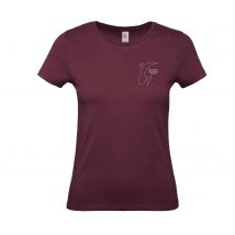 T-SHIRT (femme) - Les écuries des petites dames - Bordeaux - #E190