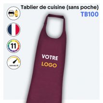 Tablier de cuisine (sans poche) - TB100