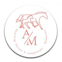 STICKER ROND - Écuries de Massoran - Logo dos A/M
