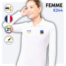POLO PIQUE MANCHE LONGUE (FEMME) - K244