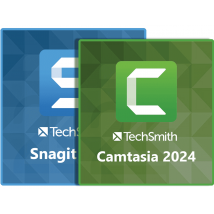 TechSmith Camtasia 2024 + Snagit 2024 Bundle Corporate Nova Compra 1 Ano 1-4 Utilizador(es)