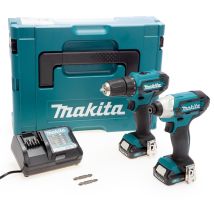 Makita CLX224AJ CXT 12Vmax Drill Driver & Impact Driver Twin Pack (2 x 2.0Ah Batteries) CLX224AJ