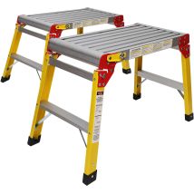 Excel 6491 Fibreglass Folding Platform Workbench 600 x 300mm (Pack of 2) 6491