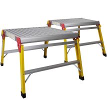 Excel 7645 Fibreglass Folding Platform Workbench 600 x 600mm (Pack of 2) 7645