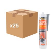 Sika General Purpose Silicone 280ml (Grey) - Box of 25 487789-25